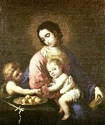 Francisco de Zurbaran virgin and child with st oil on canvas